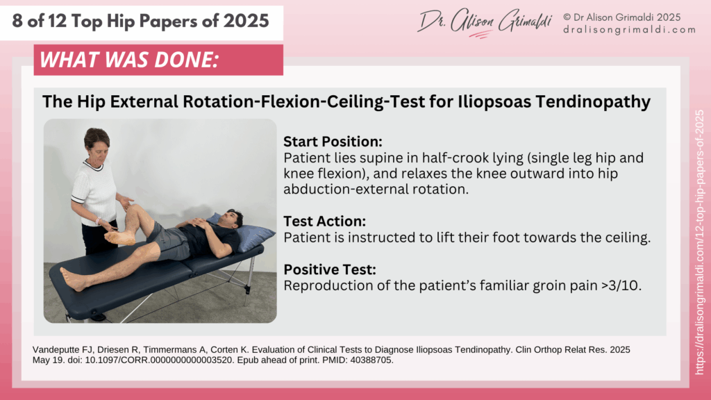 Ilium Rotation Test Evaluating Clinical Tests for Iliopsoas Tendinopathy | 8 of 12 Top Hip ...