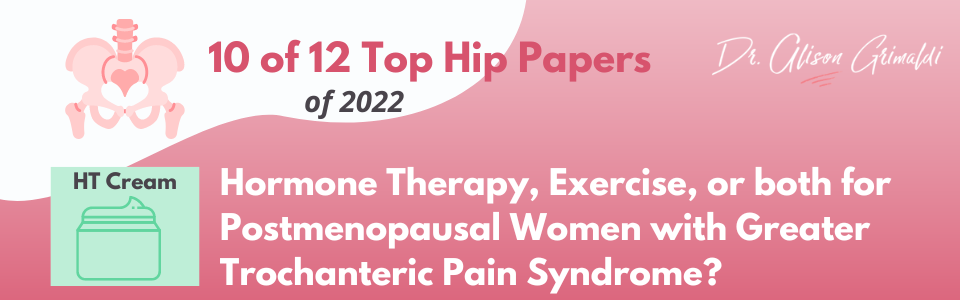Banner Graphic 2 - 10 of 12 - treatment, management, greater trochanteric pain syndrome, lateral hip pain, gluteal tendinopathy